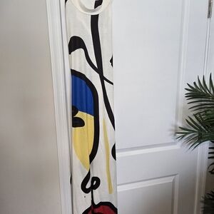 Abstract Print Maxi Dress